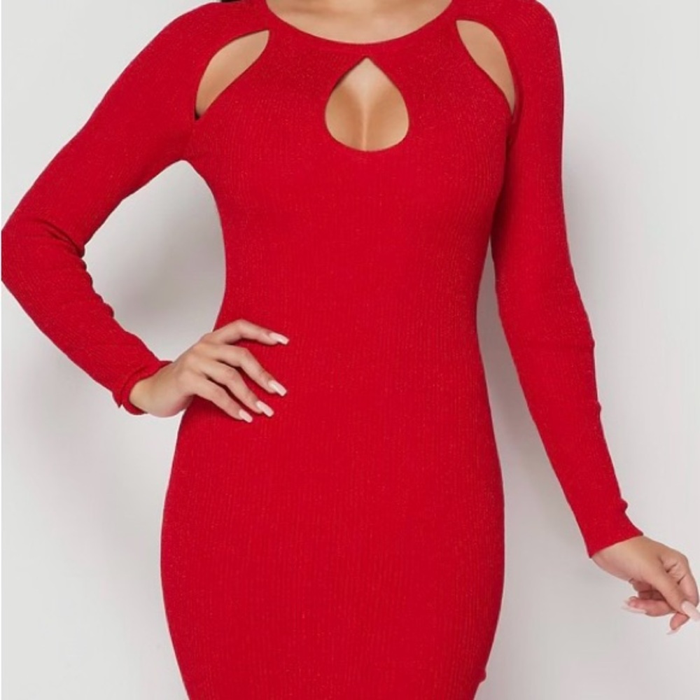 Red Mini Dress - Picture 4 of 4